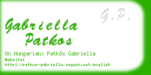 gabriella patkos business card